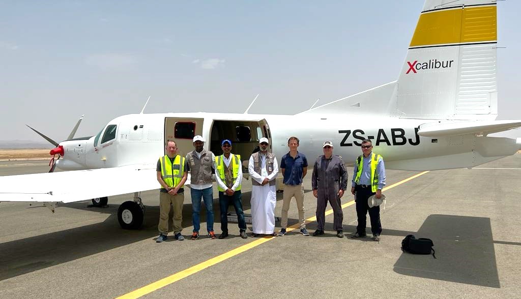 Xcalibur geophysics plane at Al Baha, Saudi Arabia